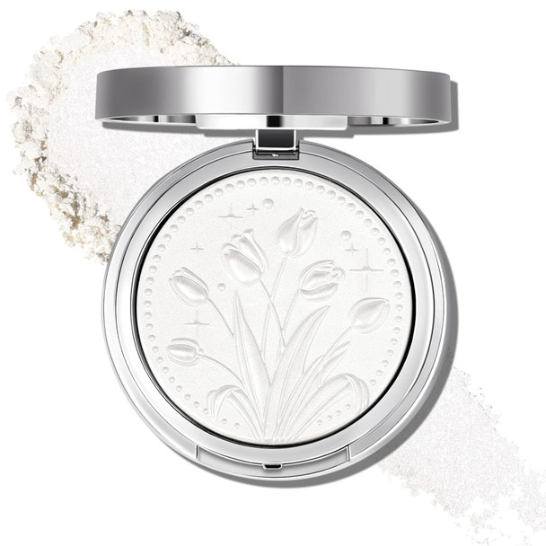 Ucanbe Sparkle Bomb Baked Highlighter Powder Highlighter Makeup High Glossy Illuminator Palette For Face & Body Weightless And Buildable (04 Champagne)