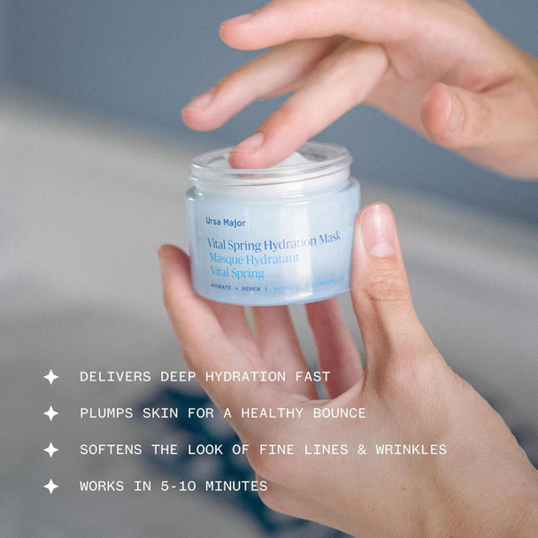 Ursa Major Vital Spring Hydration Mask | Deeply Hydrating Natural Mask| Plumps Skin S Appearance Boosts Firmness & Smooths Appearance Of Fine Lines | Vegan Cruelty-Free Non-Toxic | 1.69 Ounce