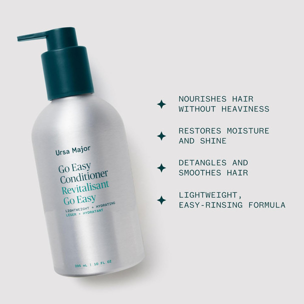 Ursa Major Go Easy Conditioner | Natural Vegan Cruelty-Free Non-Toxic | Formulated For Men & Women And All Hair Types | 10 Oz