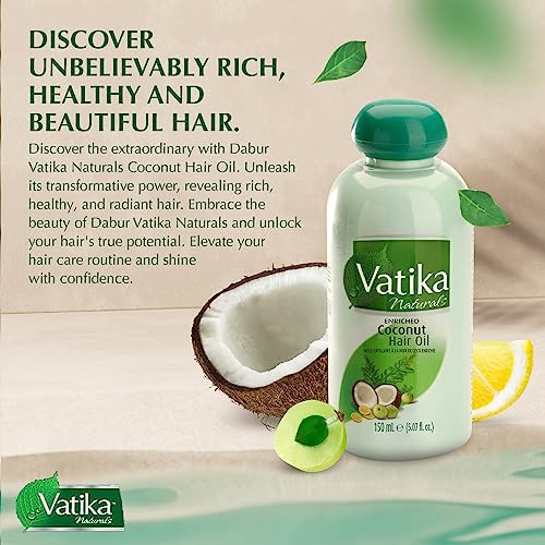 Vatika Naturals Dabur Vatika Enriched Coconut Hair Oil 150Ml (Pack Of 2)