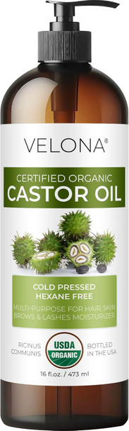 Velona Pumpkin Seed Oil Usda Certified Organic - 16 Fl Oz | 100% Pure And Natural Carrier Oil | Unrefined Cold Pressed | Cooking Face Hair Body & Skin Care | Use Today - Enjoy Result
