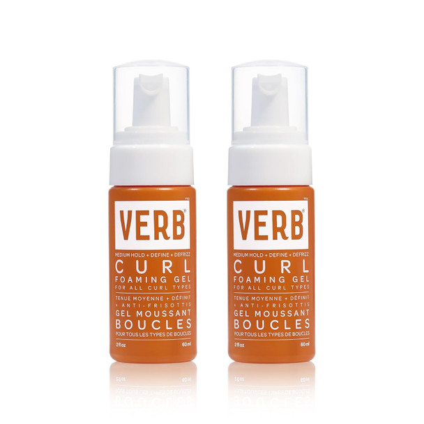 Verb Curl Foaming Gel Frizz Control Foaming Gel - For Waves Curls And Coils - Defines + Enhances For Medium Hold Vegan No Parabens Or Harmful Sulfates