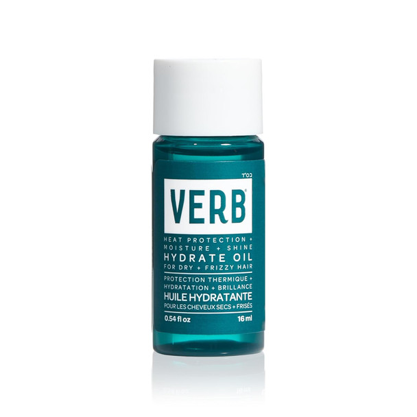 Verb Hydrate Oil - Add Moisture -Increases Shine - Smooth Frizz - Heat Protection For Dry + Frizzy Hair - Amber + Warm Jasmine Scent