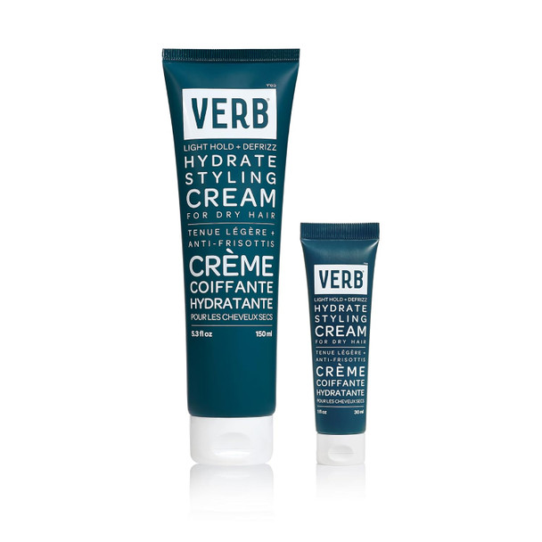 Verb Hydrate Styling Cream - Smooth + Reduce Frizz For Dry + Frizzy Hair - Amber + Warm Jasmine Scent