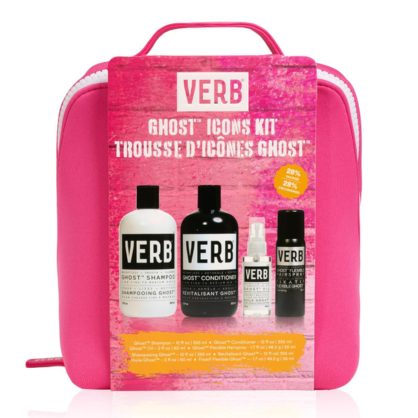 Verb Ghost Trio Kit - Bestselling Weightless Ghost Collection For Fine To Medium Hair - Smooth Shine + Frizz Control