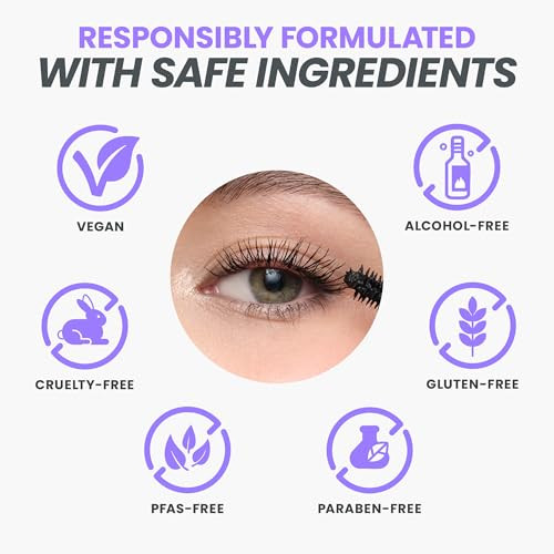 Wonderskin Mascara - Black Mascara For Volume Length And Curl - Lengthening Volumizing & Smudge Proof Lash Makeup