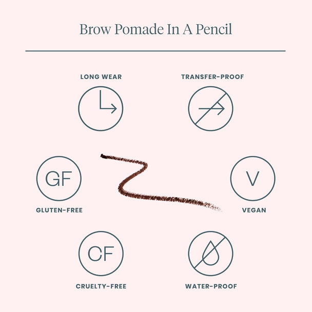 Wonderskin Eyebrow Pencil - Sharpenable Brow Pencil For Natural Looking Brows Brown Eye Makeup Long Lasting Eyebrow Pomade (Dark Brunette)