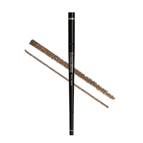 Wunderbrow Dual Precision Brow Liner Eyebrow Liner Pencil With Angled Tip And Ultra Fine Tip Dual Precision Brow Liner Eye Brow Make Up Color Black/Brown