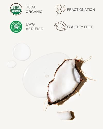 Yoken Usda Certified Fractionated Coconut Oil For Skin 16 Oz Organic Liquid Coconut Oil Moisturizer For Hair Face Body Carrier Oil For Essential Oils Mixing Massage Hexane Free Unscented