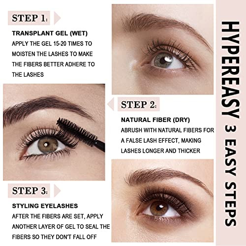 Youngfocus 3D Fiber Lash Mascara Waterproof Luxuriously Longer Thicker Voluminous Eyelashes Long-Lasting Dramatic Extension Smudge-Proof Hypoallergenic Formula-Best