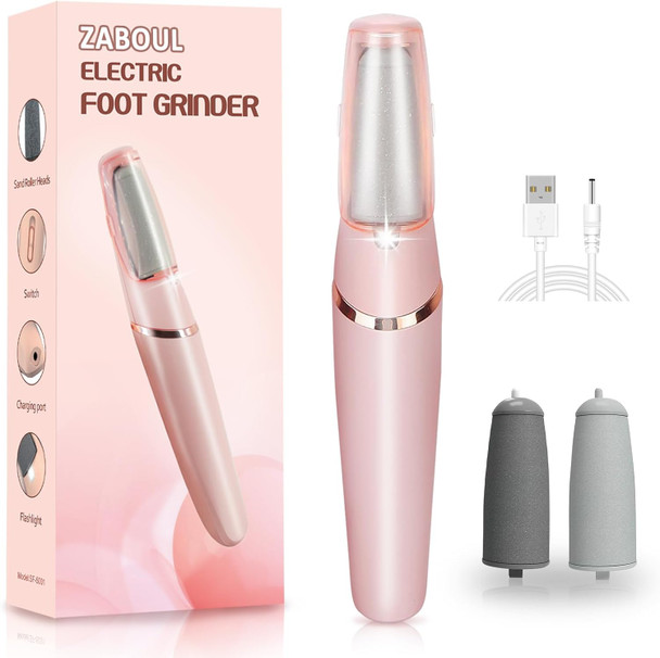 Zaboul Callus Remover For Feet Electric Foot Callus Remover Rechargeable Pedicure Tools Smooth Pedicure Wand Electronic Foot File Feet Care For Removes Dry Hard & Dead Skin Ideal