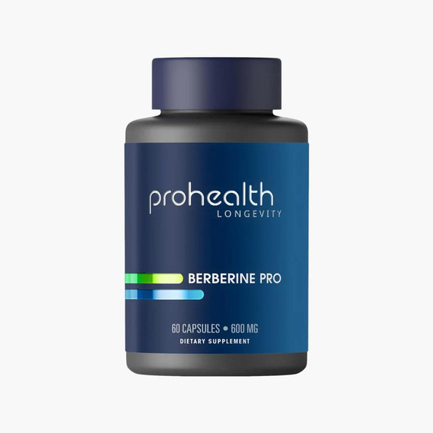 ProHealth Berberine Pro. Promotes Youthful Metabolism + Healthy Body Composition. with Alpha Lipoic Acid & Black Pepper Extract. 1200 mg per 2 Cap Serving 60 Caps