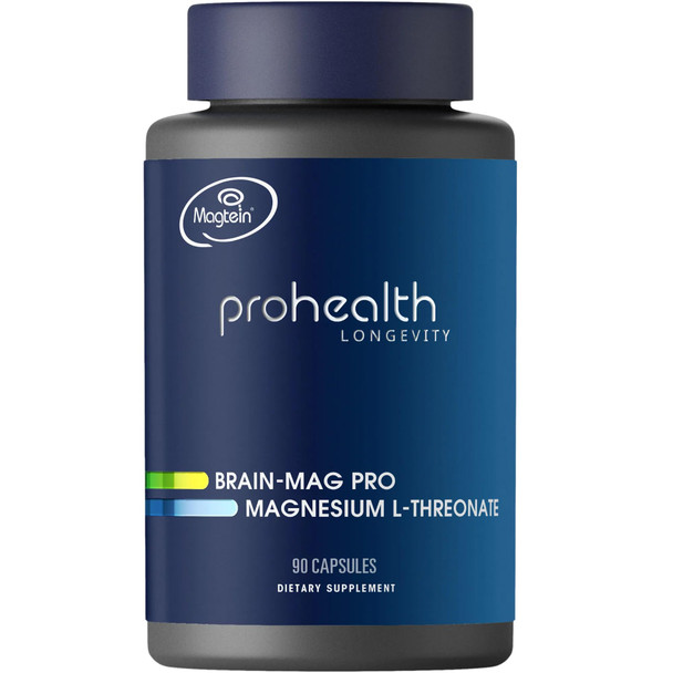 Magnesium L-Threonate Supplement (Magtein) 90 Capsules | Clinically Supported for Brain Health | Optimize Learning Memory & Focus | 3rd Party Tested