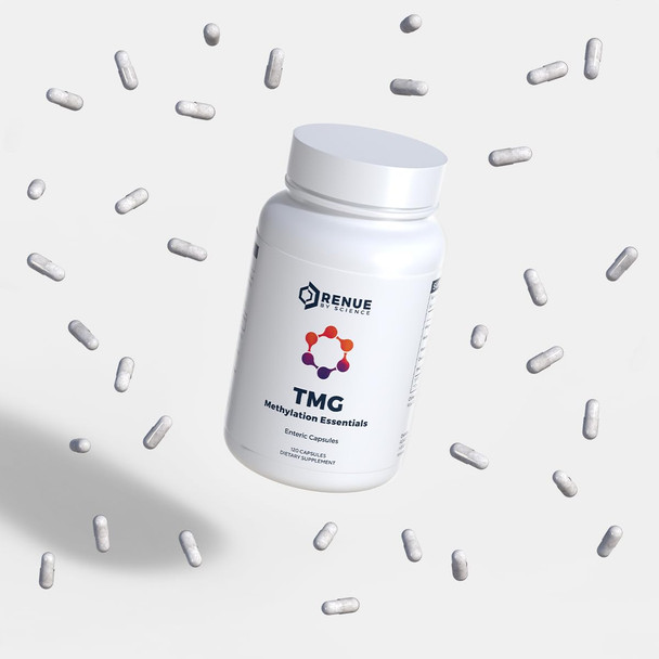 Renue By Science TMG | High Strength TMG Supplements | 120 Trimethylglycine Capsules - 900mg TMG per Serving with Vitamin B12 Vitamin B6 Folate & Zinc | Made in the USA & Third-Party Tested