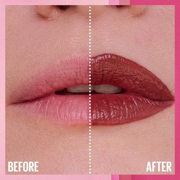 MAYBELLINE Serum Lipstick Hydrating Lip Makeup with 8HRs of Lip Plumping Moisture with Hyaluronic Acid + Oil Blend Crop Top