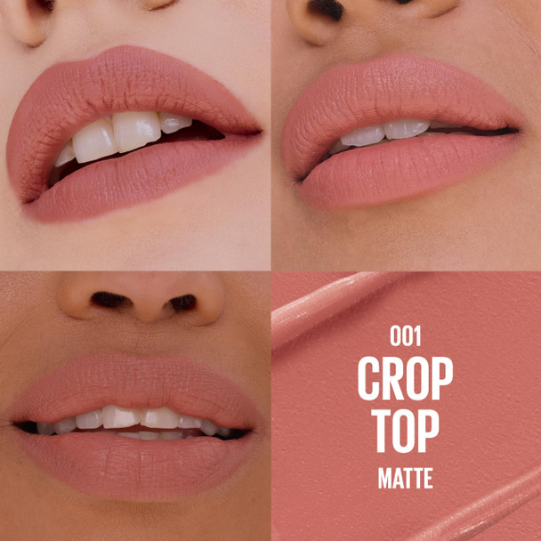 MAYBELLINE Serum Lipstick Hydrating Lip Makeup with 8HRs of Lip Plumping Moisture with Hyaluronic Acid + Oil Blend Crop Top