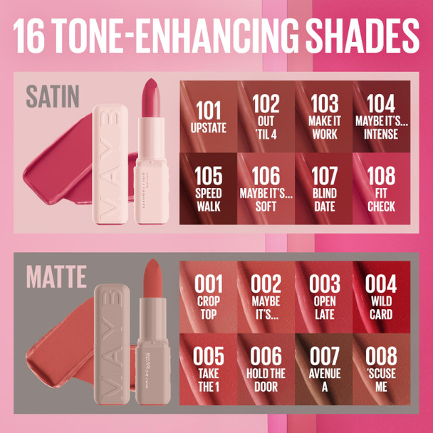 MAYBELLINE Serum Lipstick Hydrating Lip Makeup with 8HRs of Lip Plumping Moisture with Hyaluronic Acid + Oil Blend Hold The Door