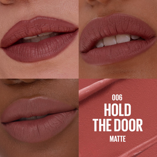 MAYBELLINE Serum Lipstick Hydrating Lip Makeup with 8HRs of Lip Plumping Moisture with Hyaluronic Acid + Oil Blend Hold The Door