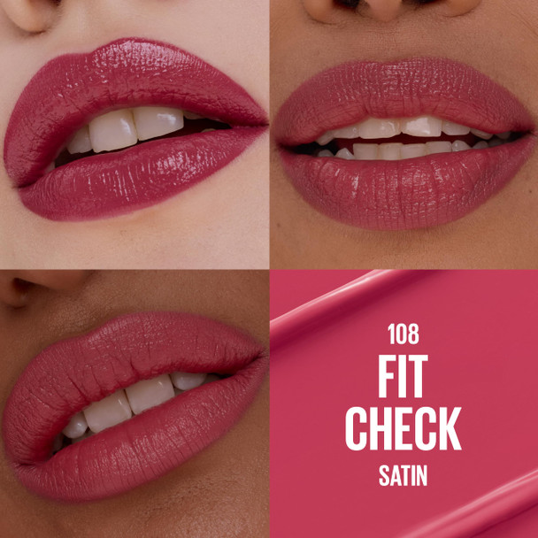 MAYBELLINE Serum Lipstick Hydrating Lip Makeup with 8HRs of Lip Plumping Moisture with Hyaluronic Acid + Oil Blend Fit Check