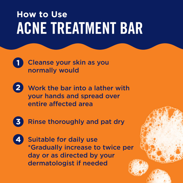 PanOxyl Acne Treatment Bar with 10% Benzoyl Peroxide Maximum Strength Bar Soap for Face Chest and Back Benzoyl Peroxide Soap Body Wash Vegan For Acne Prone Skin 4 oz