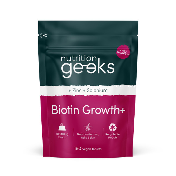 Biotin Hair Growth Supplement - 180 Vegan Tablets Enhanced with Zinc & Selenium Hair Vitamins Complex - Biotin 10000 mcg - Hair Skin and Nails Vitamins for Women & Men UK