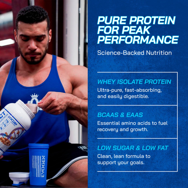 Evogen Isoject - Whey Protein Isolate | Ultra-Pure Whey Protein Powder with Ignitor Enzymes BCAAs and EAAs | Enhanced Absorption & Recovery | Mini Crisp Cookies | 25 Servings