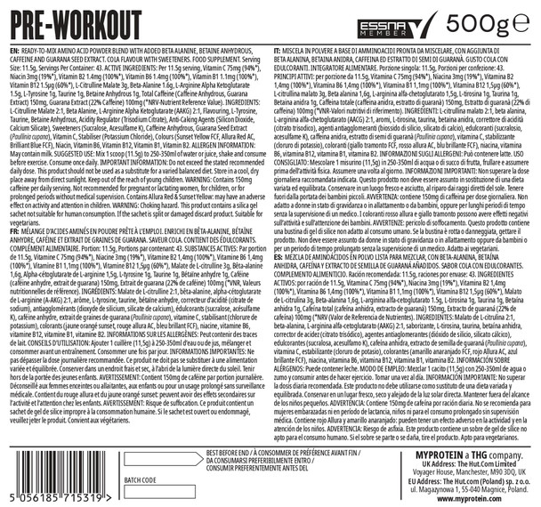 Myprotein Impact Pre‑Workout – Energy Focus & Performance Formula with Caffeine Citrulline & Beta-Alanine | Cola – 500 g - 43 Servings | Boosts Training Drive & Workout Intensity