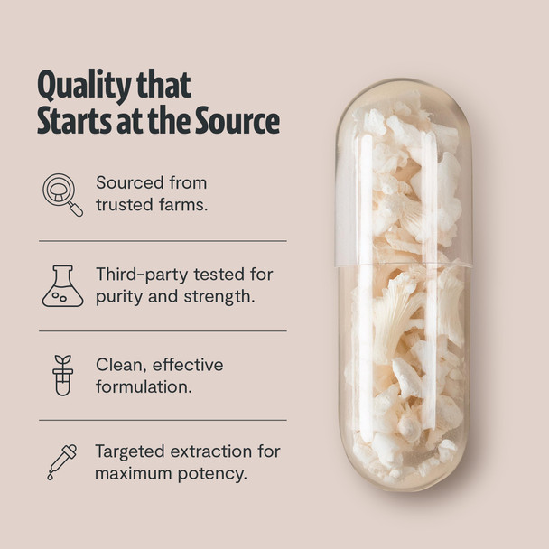 FreshCap Organic Mushroom Capsules Supplement - Fruiting Body Extract (Tremella, 60 Capsules)