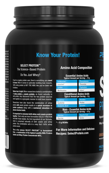 PEScience Select Protein Powder, Whey and Casein Blend, Lean Protein Powder for Women and Men, Low Calorie, Low Carb, Keto Friendly, Gluten Free, Chocolate Truffle - 27 Servings