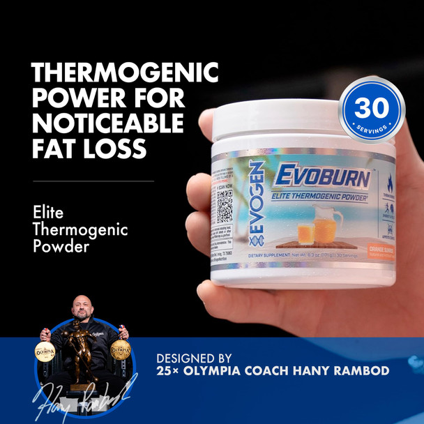 Evogen Evoburn - Thermogenic Fat Burner for Men & Women | Energy Focus & Appetite Control | Advanced Metabolism Booster Fat Burner Formula with MitoBurn & Caffeine | Strawberry Lemonade | 30 Servings