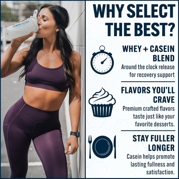 PEScience Select Protein Powder, Whey and Casein Blend, Lean Protein Powder for Women and Men, Low Calorie, Low Carb, Keto Friendly, Gluten Free, Peanut Butter Cookie - 5 Servings