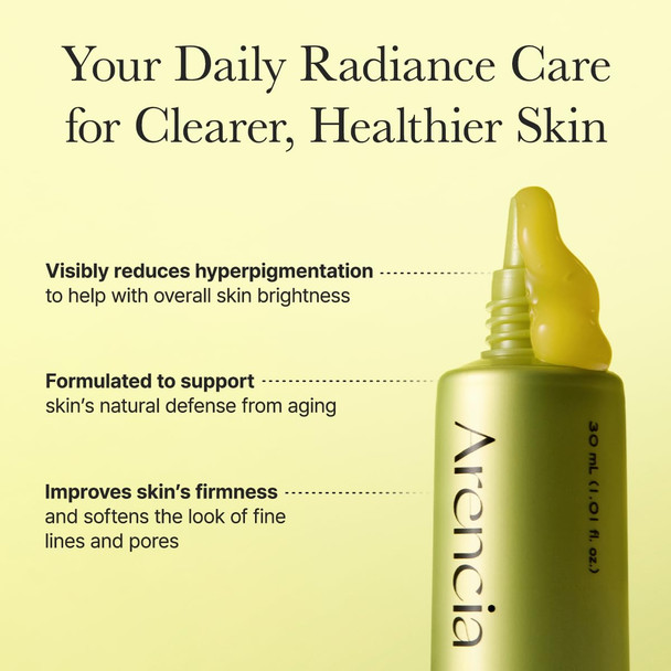 Arencia Vitamin C Booster Shot Serum with Glutathione Niacinamide and Vitamin E for Dark Spot Care Fine Lines & Wrinkles Glass Skin Korean Skincare 30ml/1.01 fl.oz