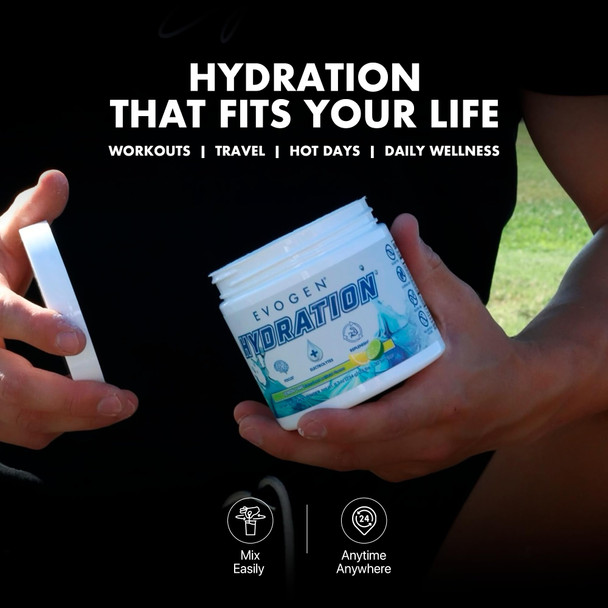 Evogen Hydration - Full Spectrum Electrolytes Powder | Sugar-Free Electrolyte Powder Supplement for Hydration Energy and Recovery | Coconut Water B Vitamins Potassium | Lemon Lime | 30 Servings