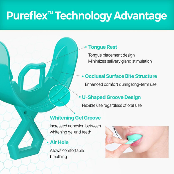 Live Orals PureDia Teeth Whitening Kit - Gel & Mouthpiece Set, Hydrogen Peroxide, Dentist Formulated for Sensitive Teeth, 28 Treatments