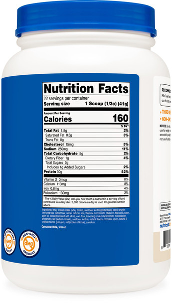 Nutricost Whey Protein Isolate Cookies N Cream 2 Pounds