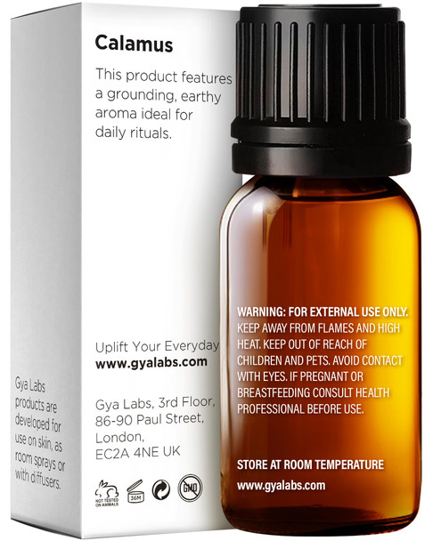 Gya Labs Calamus Essential Oil - 0.34 Fl Oz - for Hair Skin Diffuser Aromatherapy & DIY Candle Making Scent