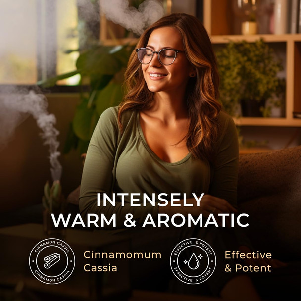 Gya Labs Cinnamon Cassia Essential Oil - 0.34 Fl Oz - for Hair Skin Diffuser Aromatherapy & DIY Candle Making Scent