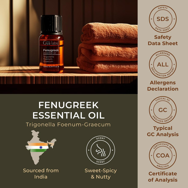 Gya Labs Fenugreek Essential Oil - 0.34 Fl Oz