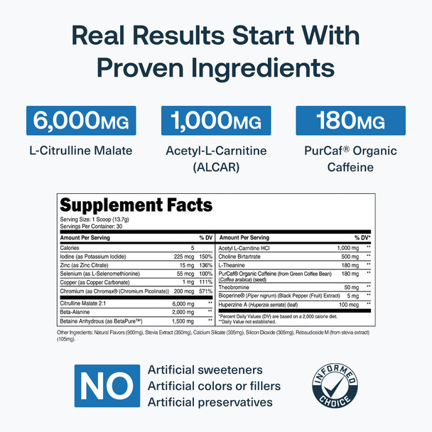 Transparent labs Lean Pre-Workout - White Cherry- 30 Servings