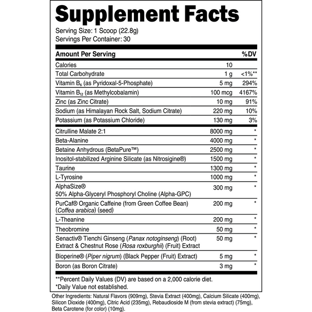 Transparent Labs Beast Bulk Pre-Workout - Sour Gummy - 30 servings