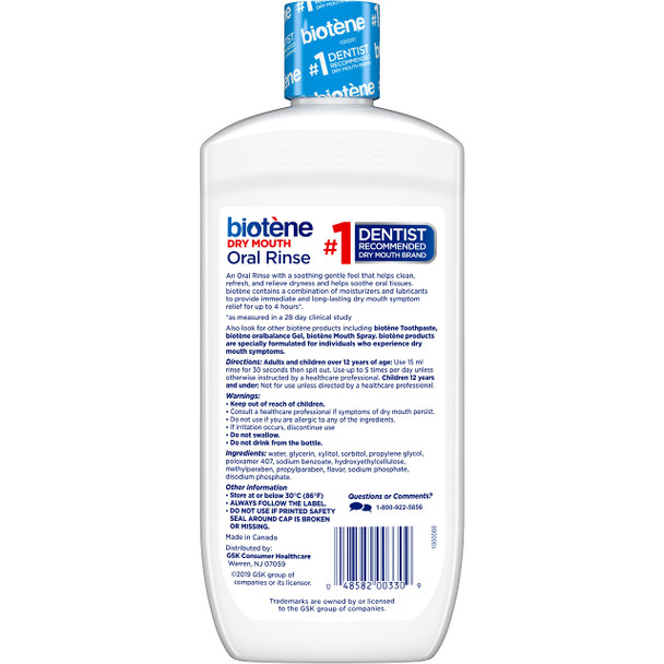 Biotene Oral Rinse Mouthwash for Dry Mouth Fresh Mint - 16 fl oz
