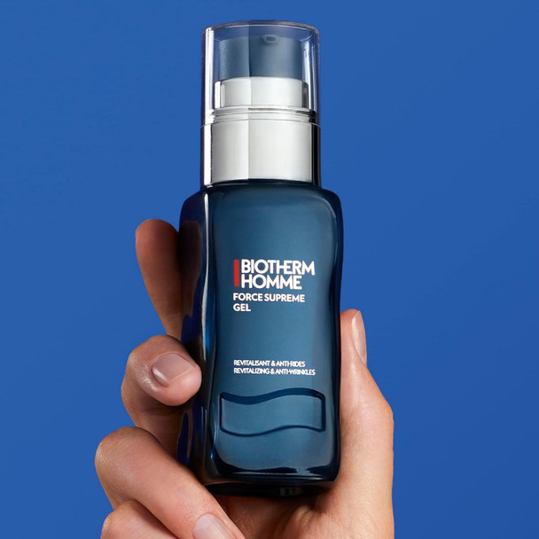 Biotherm Force Supreme Gel a Revitalizing & Anti-Aging Gel Cream for Men with Pro-Xylane and Blue Algae for Firmer Skin and Suppler Skin Anti-Aging Skincare(Pack of 1) 50ml