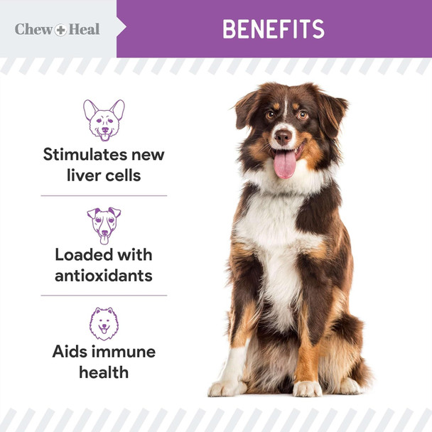 Chew + Heal Labs Milk Thistle for Dogs Liver Support - 4 oz