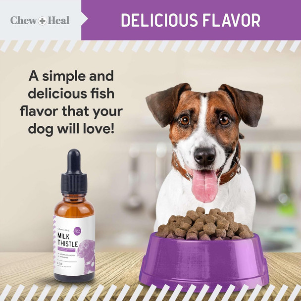 Chew + Heal Labs Milk Thistle for Dogs Liver Support - 4 oz