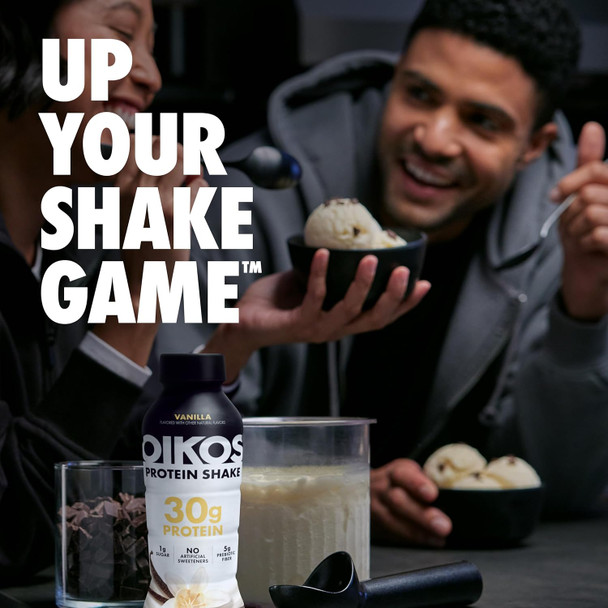 Oikos Protein Shake, Exclusive Variety Pack, 30g High Protein Drinks, Shelf Stable, Ready to Drink, 5g Prebiotic Fiber, 12 fl oz Bottle (8 ct Chocolate, 4 ct Vanilla)