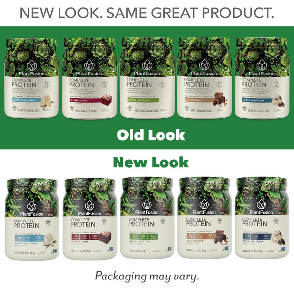 PlantFusion Complete Vegan Protein Powder - Plant Based Protein Powder With BCAAs Digestive Enzymes and Pea Protein - Keto Gluten Free Soy Free Non-Dairy No Sugar Non-GMO - Red Velvet 2 lb