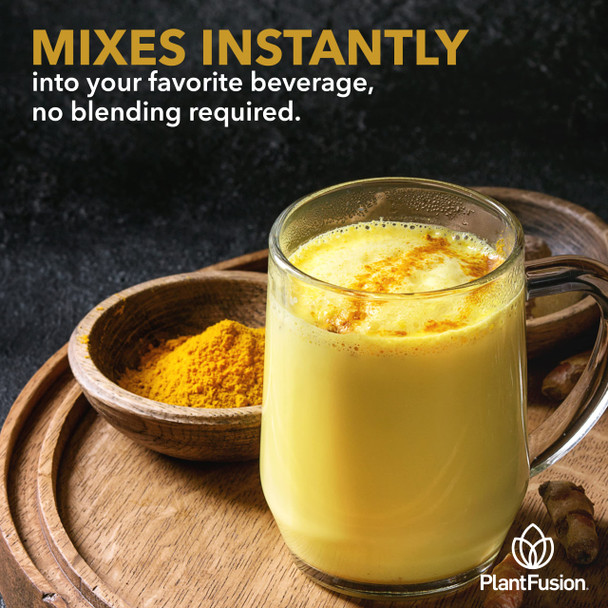 PlantFusion Turmeric and Ginger Drink Mix - Fermented Whole Food Nutrition Herbal Supplement Powder with Curcuminoids - USDA Certified Organic Non-GMO Vegan Gluten-Free 4.76 oz 30 Servings