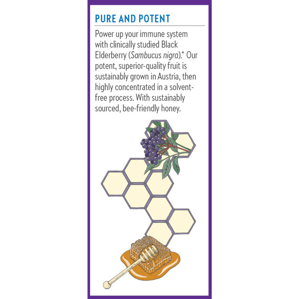 New Chapter Elderberry Syrup 24 Servings Immune Defense for Adults & Kids (2+) 64x Concentrated Black Elderberry + Throat-Soothing Grade A Honey Non-GMO Project Verified Gluten Free