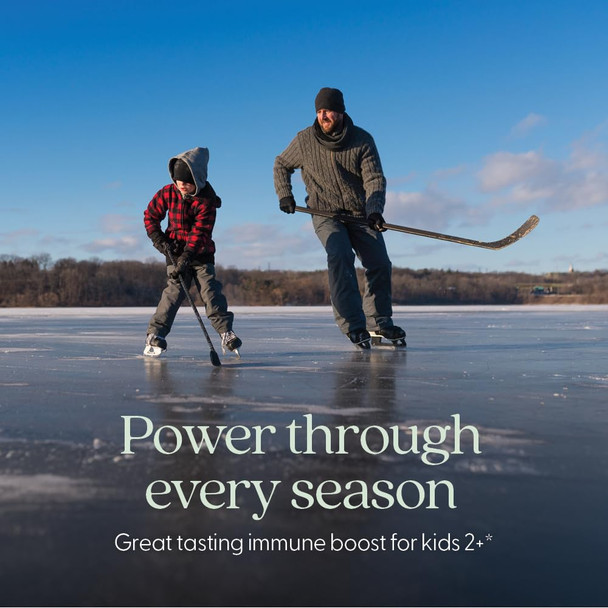 New Chapter Elderberry Kids Syrup Advanced Immune Defense for Ages 2+ 64x Concentrated Elderberry Sweetened with Throat-Soothing Grade A Honey Non-GMO Project Verified 4 Fl Ounce