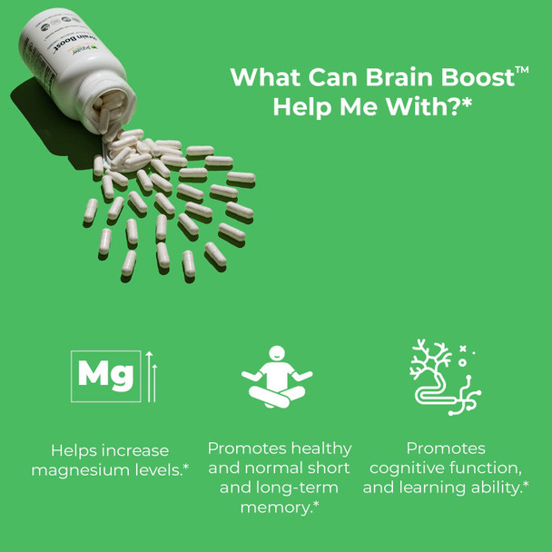 Jigsaw Health Brain Boost Magnesium L-Threonate Supplement, 90 Capsules